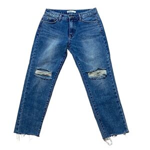 Pants. Distressed Cropped Frayed Hem Jeans M - fit like S
